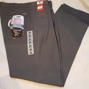 LEE Mens Khakis GREY Pants New W/tags Size 38 x 34